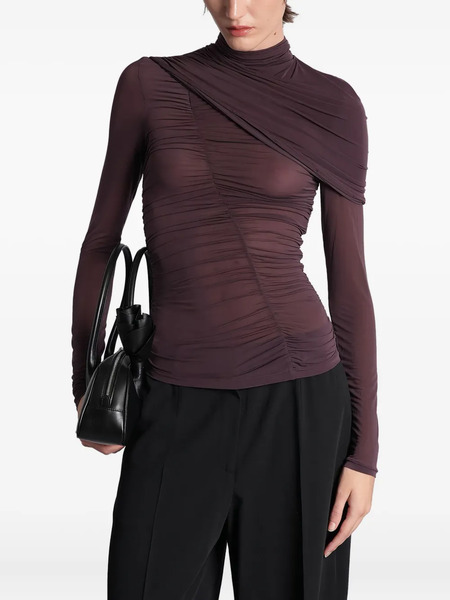  Magda Butrym Ruched Cape-effect Top - Red 