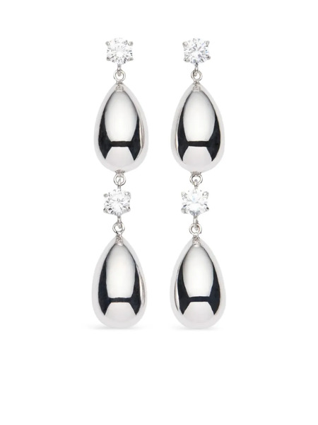  Magda Butrym Teardrop Embellished Stud Earrings - Silver 