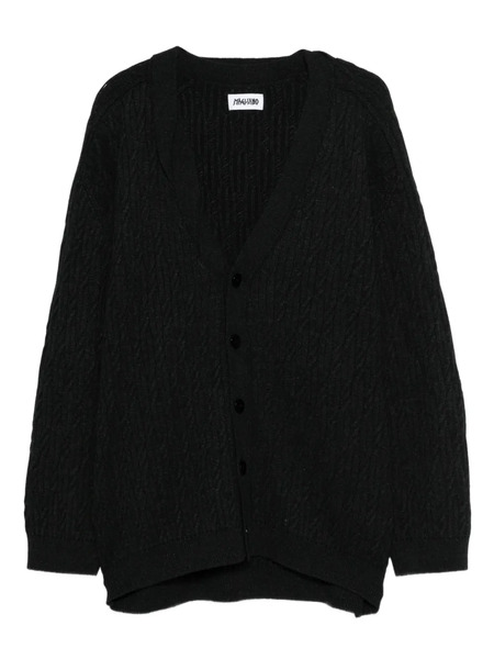  Magliano Cable-knit Cashmere Cardigan - Black 