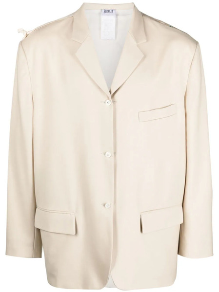  Magliano Patchwork-panel Single-breasted Blazer - Neutrals 