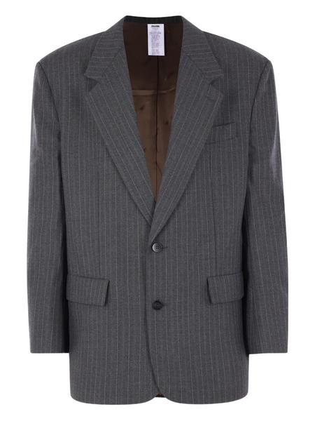  Magliano Pinstriped Button-up Blazer - Grey 