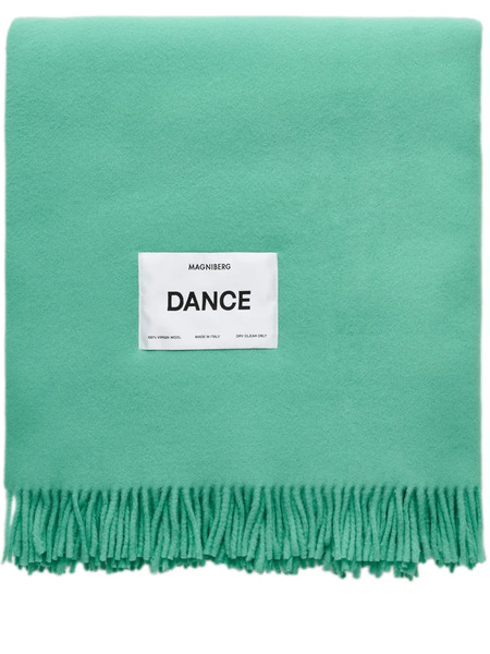  Magniberg Logo-patch Virgin Wool Blanket - Green 