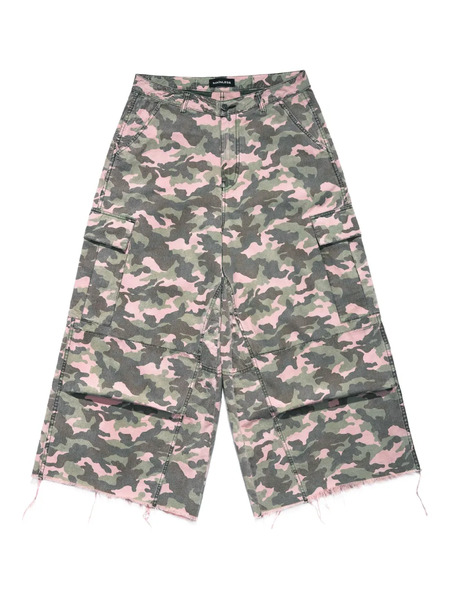  Mainless Camouflage Print Trousers - Pink 