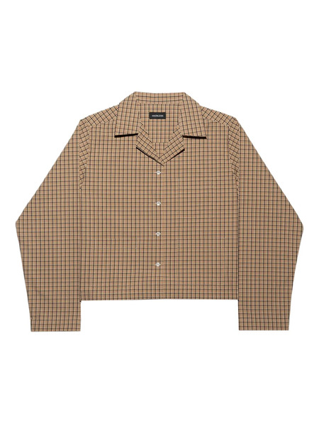  Mainless Checked Cropped Shirt - Neutrals 