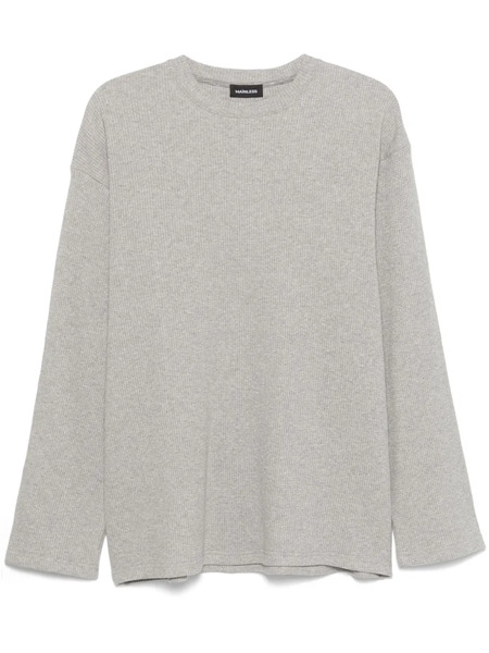  Mainless Waffle-knit T-shirt - Grey 