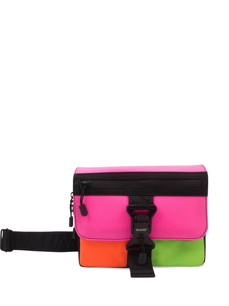  Mains Colour-block Messenger Bag - Pink 