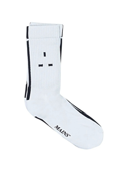  Mains Logo white Ankle Socks 