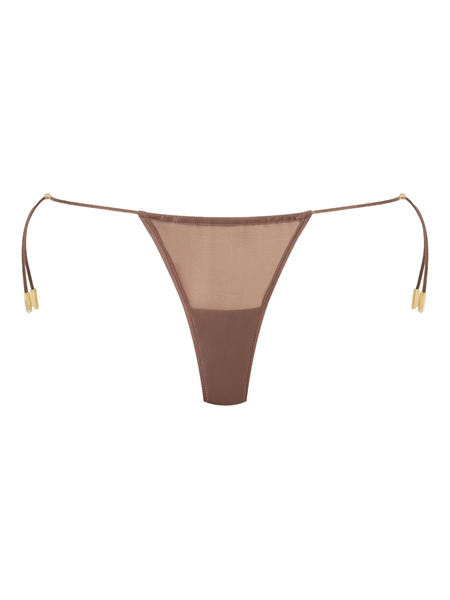  Maison Close Beaded-detail Thong - Brown 