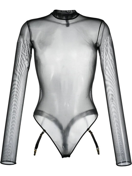  Maison Close Corps à Corps Long-sleeve Bodysuit - Black 