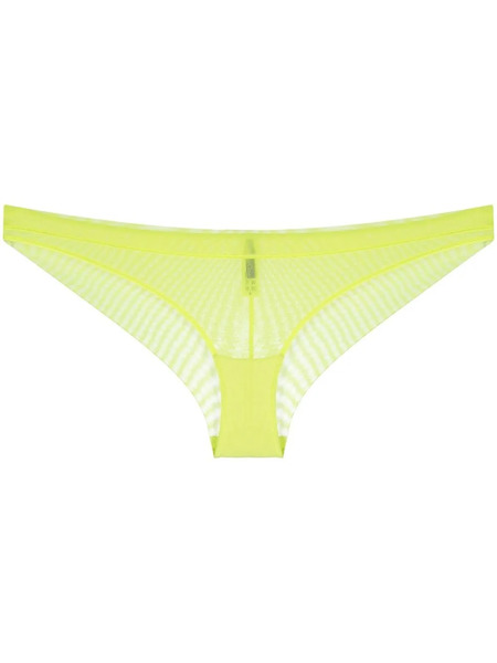  Maison Close Corps à Corps Neon Sheer Briefs - Yellow 