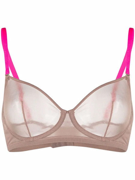  Maison Close Corps à Corps Underwired Mesh Bra - Brown 