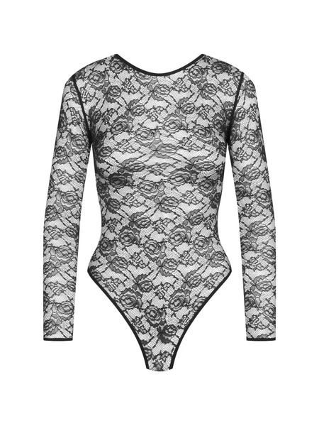  Maison Close Flashback Long-sleeve Bodysuit - Black 