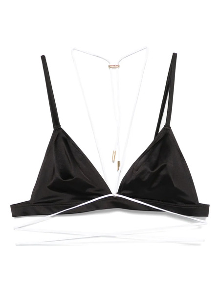  Maison Close Glow Triangle Bikini Top - Black 