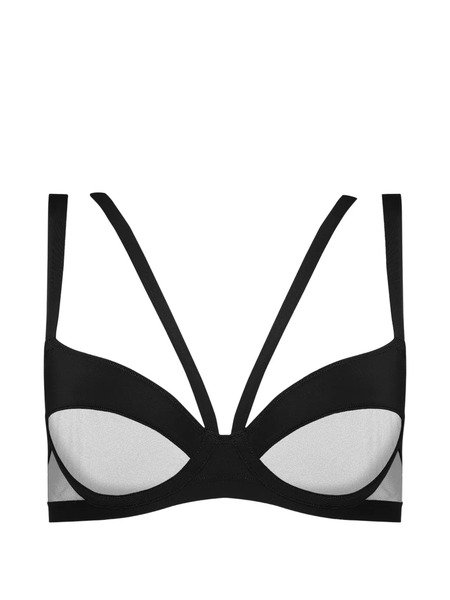  Maison Close Pure Tentation Balconette Harness Bra - Black 
