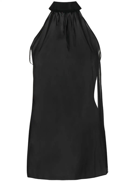  Maison Close Semi-sheer Chiffon Blouse - Black 