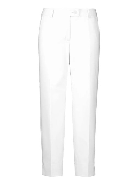  Maison Common Tab-front Trousers - White 