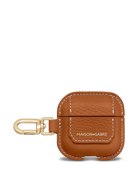  Maison De Sabré Leather Airpods Pro 3 Keyring Case - Brown 