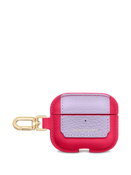  Maison De Sabré Leather Airpods Pro 3 Keyring Case - Pink 