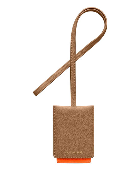  Maison De Sabré Leather Id Lanyard - Neutrals 