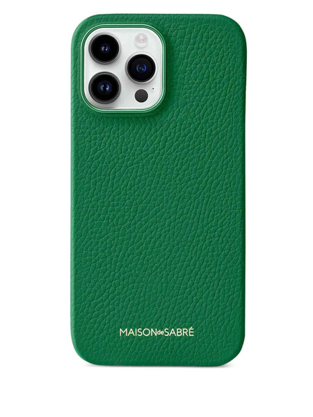  Maison De Sabré Leather Iphone 14 Pro Case - Green 