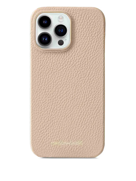  Maison De Sabré Leather Iphone 14 Pro Max Case - Neutrals 