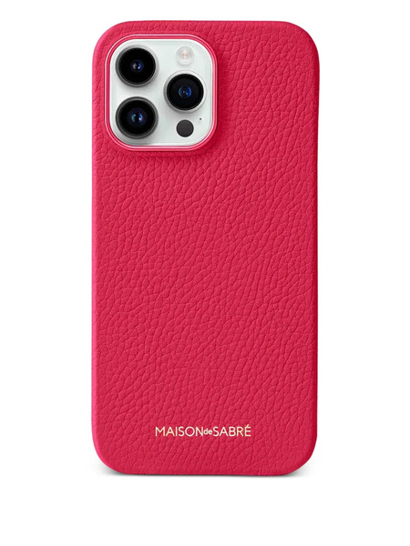  Maison De Sabré Leather Iphone 14 Pro Max Case - Pink 