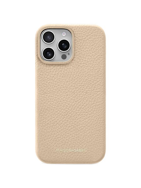  Maison De Sabré Leather Iphone 16 Pro Max Phone Case - Neutrals 