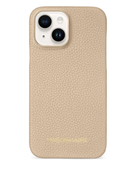  Maison De Sabré Leather Phone Case (iphone 15) - Neutrals 