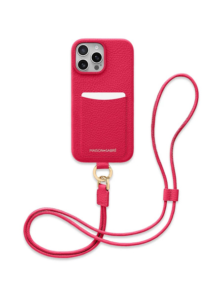  Maison De Sabré Sling Leather Iphone 16 Pro Max Phone Case - Pink 