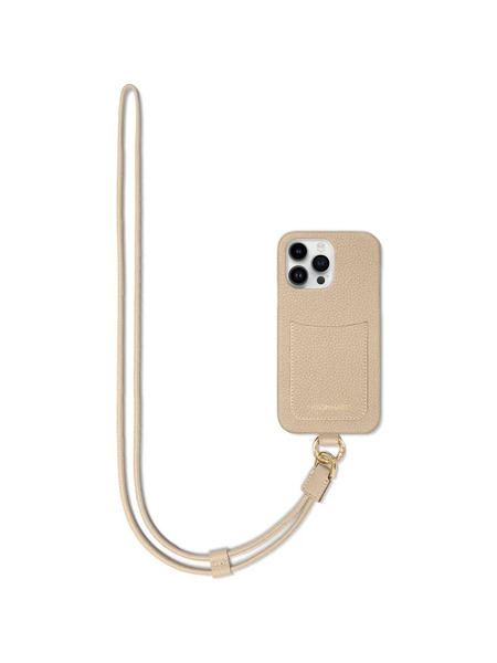  Maison De Sabré Sling Leather Iphone 14 Pro Phone Case - Neutrals 