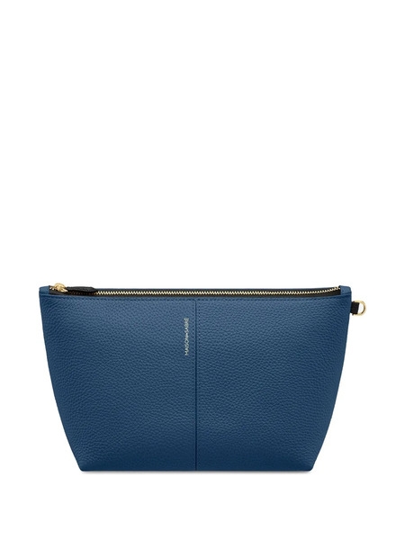  Maison De Sabré Zip Leather Wash Bag - Blue 