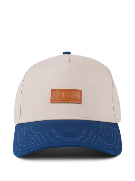  Maison Hideout Leather Label Two-tone Cap - Neutrals 