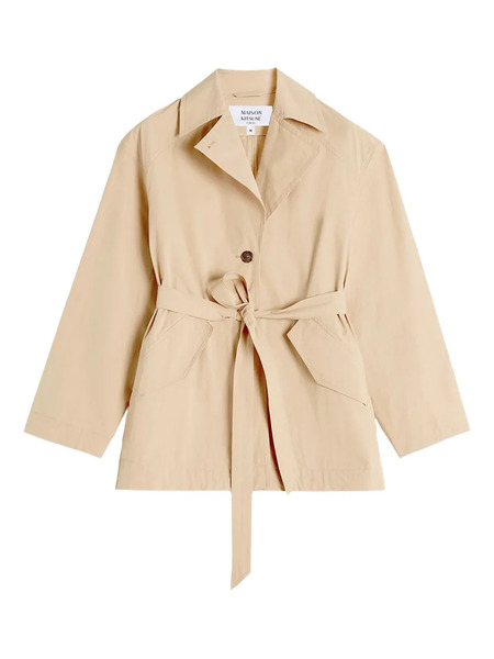  Maison Kitsuné Belted Trench Coat - Neutrals 