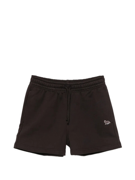  Maison Kitsuné Drawstring Fox-motif Shorts - Brown 