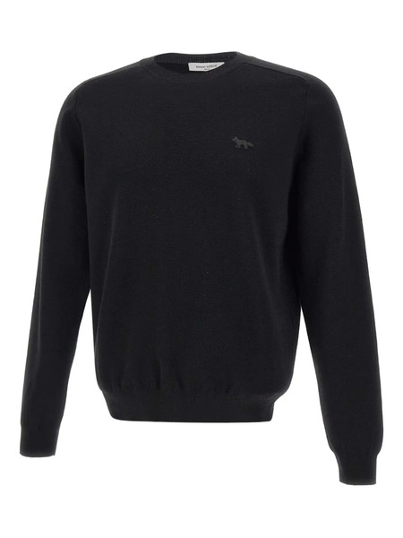  Maison Kitsuné Embroidered-fox Sweater - Black 