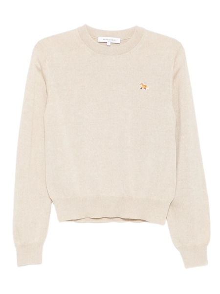  Maison Kitsuné Embroidered-logo Jumper - Neutrals 