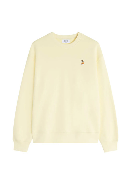  Maison Kitsuné Embroidered Sweatshirt - Yellow 