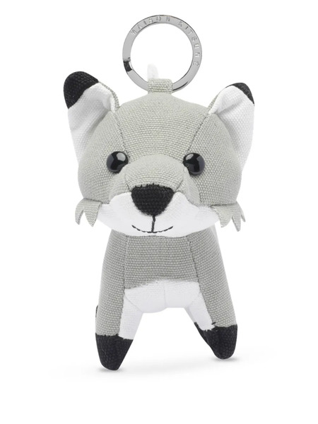  Maison Kitsuné Fox-charm Keyring - Grey 