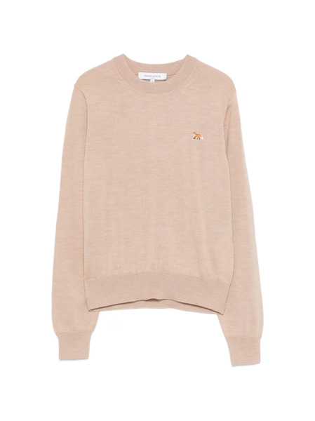  Maison Kitsuné Fox Crewneck Sweater - Neutrals 