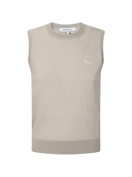  Maison Kitsuné Fox-embroidery Vest - Neutrals 