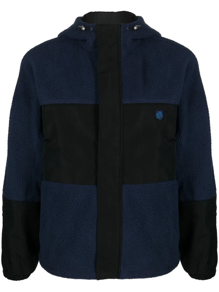  Maison Kitsuné Fox Head-patch Hooded Jacket - Blue 