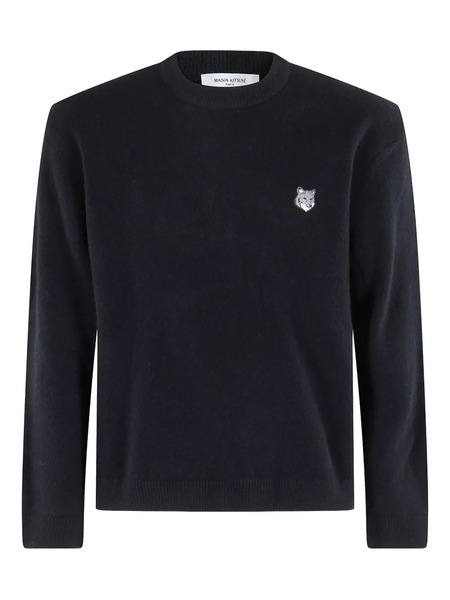  Maison Kitsuné Fox-head Sweater - Black 