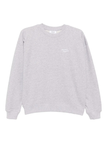  Maison Kitsuné Handwriting Embroidered Sweatshirt - Grey 