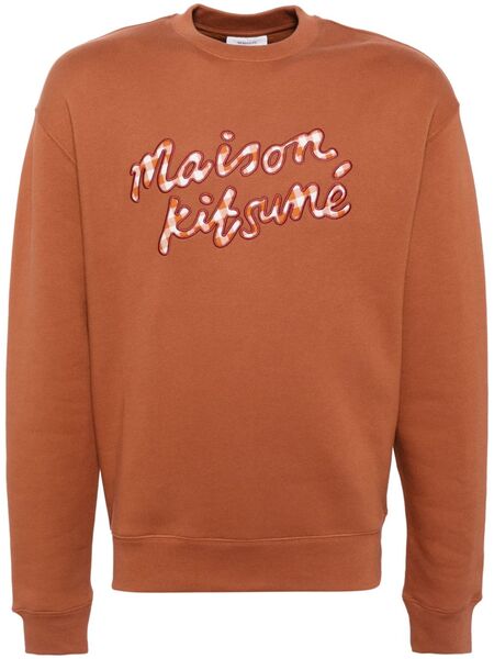  Maison Kitsuné Handwriting Gingham Sweatshirt - Neutrals 