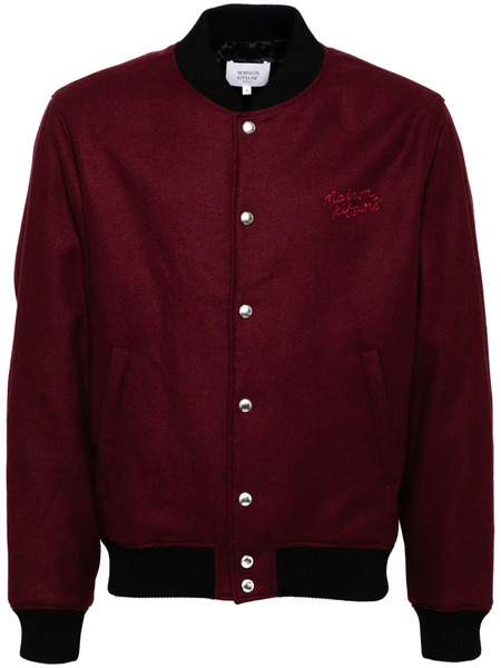  Maison Kitsuné Logo-embroidered Bomber Jacket 