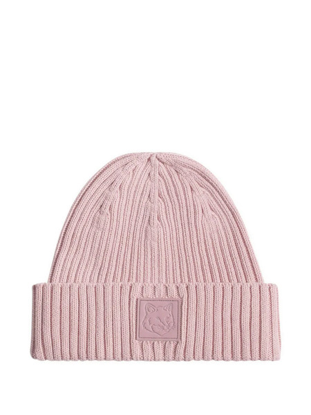  Maison Kitsuné Logo-patch Beanie - Pink 