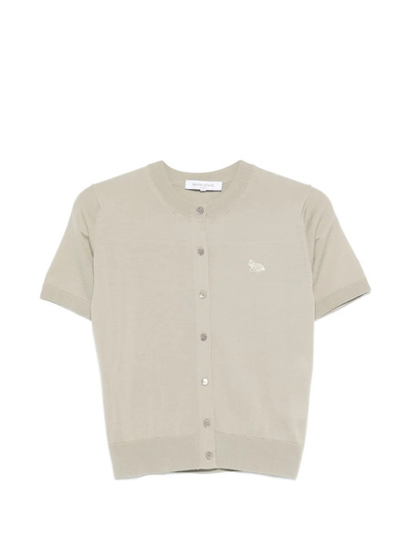  Maison Kitsuné Logo-patch Cardigan - Neutrals 