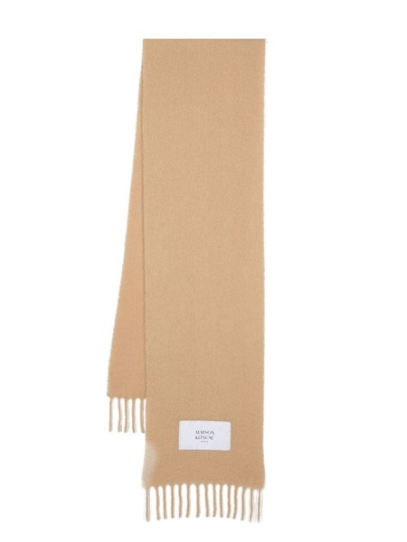  Maison Kitsuné Logo-patch Scarf - Neutrals 