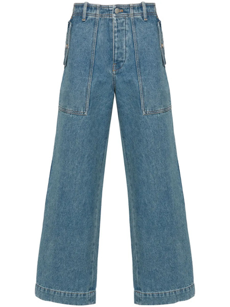  Maison Kitsuné Low-rise Wide-leg Jeans - Blue 
