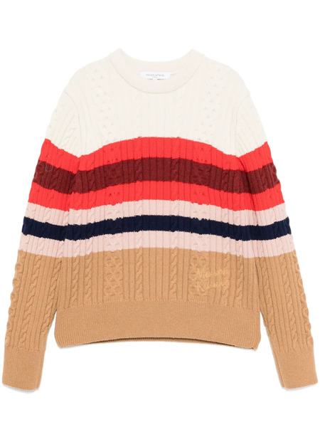  Maison Kitsuné Striped Cable Jumper - Multicolour 
